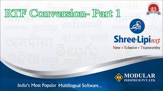 RTF Conversion - SL7 to ShreeLipi-Ex (Devanagari) (Part 1)