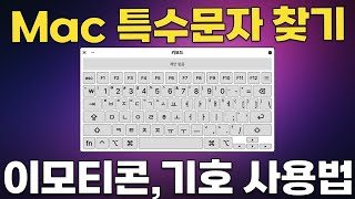 맥 컴퓨터 키보드에서 숨겨진 문자 찾기 (특수문자 단축키, 이모티콘, 기호 사용법)