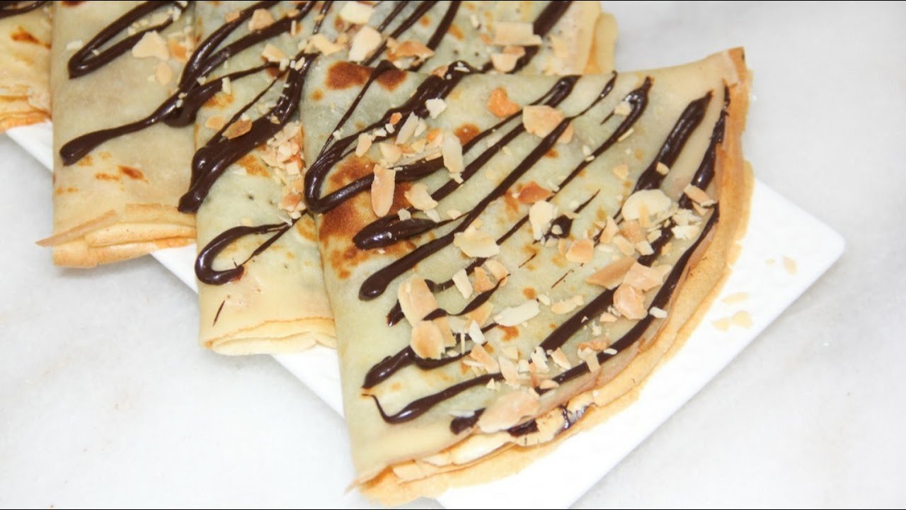 كريب ناجح 100 % غير ب بيضة واحدة👌محشي بالشوكولا سريع و سهل التحضير