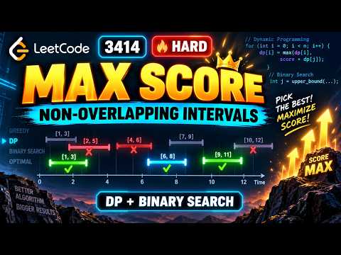 Sep 12, 2026 - Leetcode Problem #3414. Maximum Score of Non-overlapping Intervals