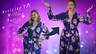 Resizing the Million Buttons Dress Pattern: DIY Waist Alterations!