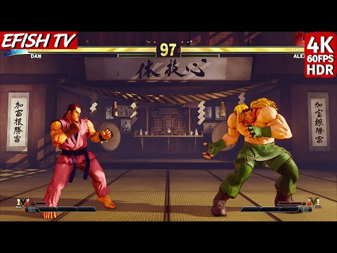 Dan Hibiki vs Alex (Hardest AI) - Street Fighter V