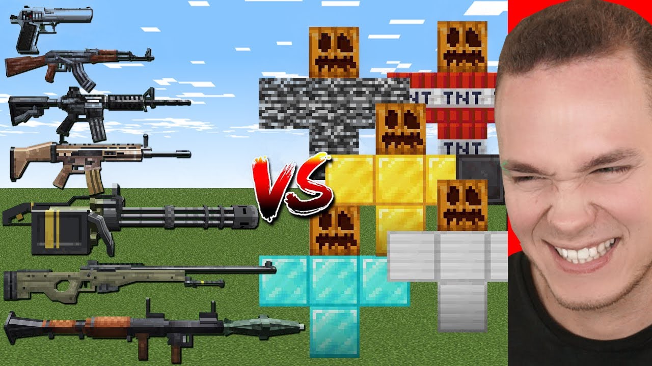 Welcher GOLEM ÜBERLEBT gegen TaCZ WAFFEN? (Minecraft)