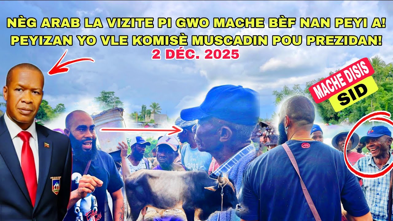 Sa Fenk Tonbe! Pèp La Vle Komisè Muscadin Prezidan Peyi A, Nèg Arab La Vizite Pi Gwo Mache Bèf Ayiti