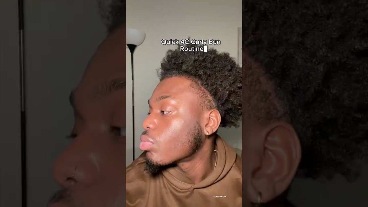 4c Hair Routine - Curly Bun 