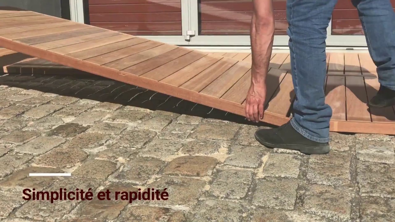 Terrasse bois - la pose de caillebotis - TEKABOIS - YouTube