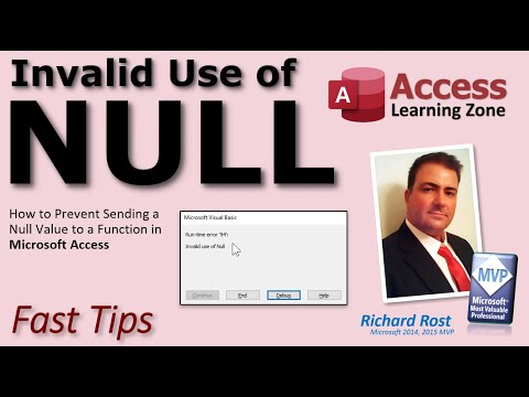 Microsoft Access Visual Basic Run-time Error 94: Invalid Use of Null. Dealing with Null Values.