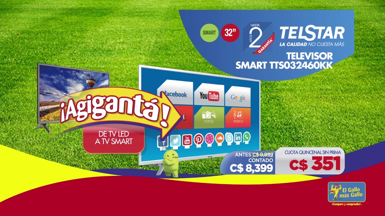 Televisor Smart HD Telstar 32 pulgadas TTL-TV32HQW5F2P