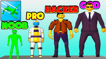 Dodge Action 3D - NOOB vs PRO vs HACKER vs GOD. All Levels