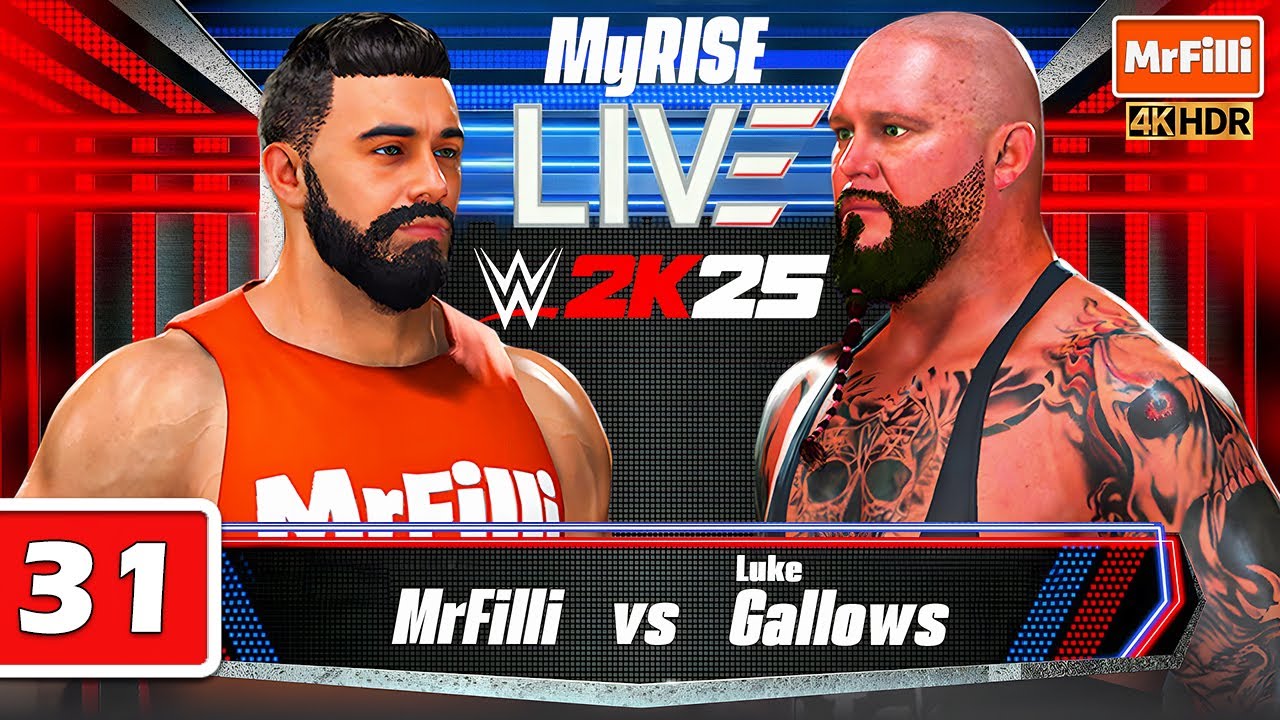 WWE 2K25 - MyRise "Live Events" | MrFilli vs Luke Gallows | 31 | PS5 [4K HDR 60FPS] No Commentary