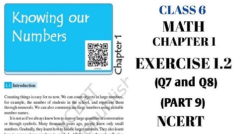 NCERT class 6 math chapter 1 | knowing our numbers | exercise1.2 Q.7 AND Q.8  | (PART9) @NKS CLASSES