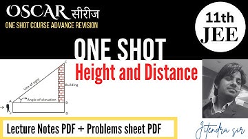 JEE I Height and Distance I ONE SHOT I OSCAR SERIES I JITENDRA SIR I MATHEMATICS