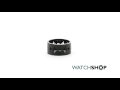 Guess Jewellery Men's Black Ion-plated Steel Soundwave Ring Size V (UMR11107-64)