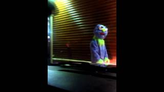 Mr McGibblets dances and scares people