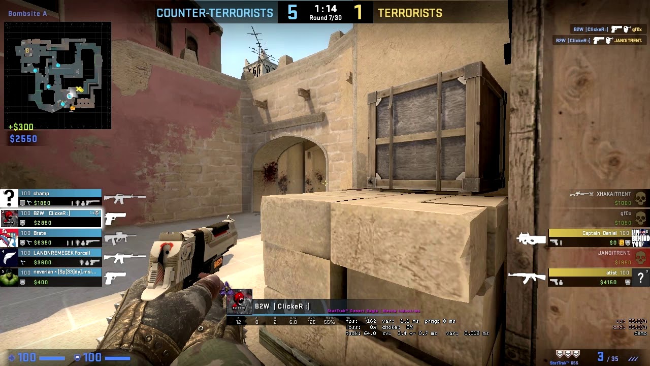 CSGO | ClickeR - 5k Deagle (Mirage) - YouTube