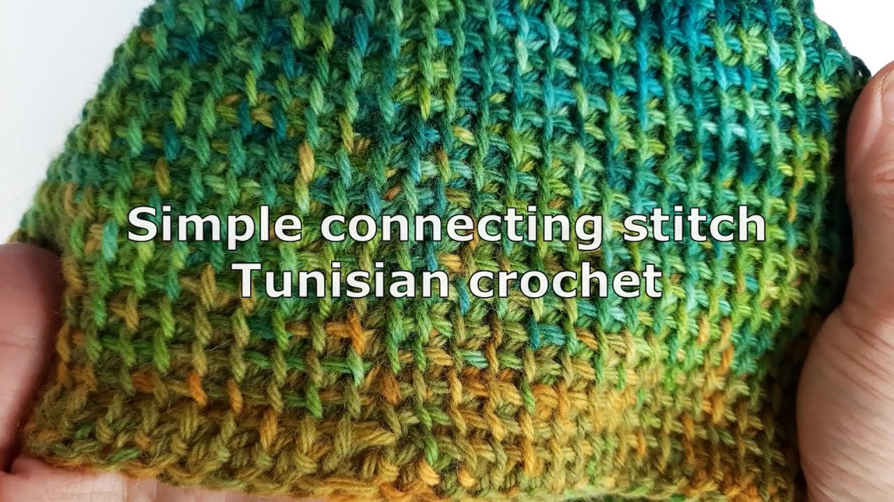 [EN] Simple connecting stitch in Tunisian crochet