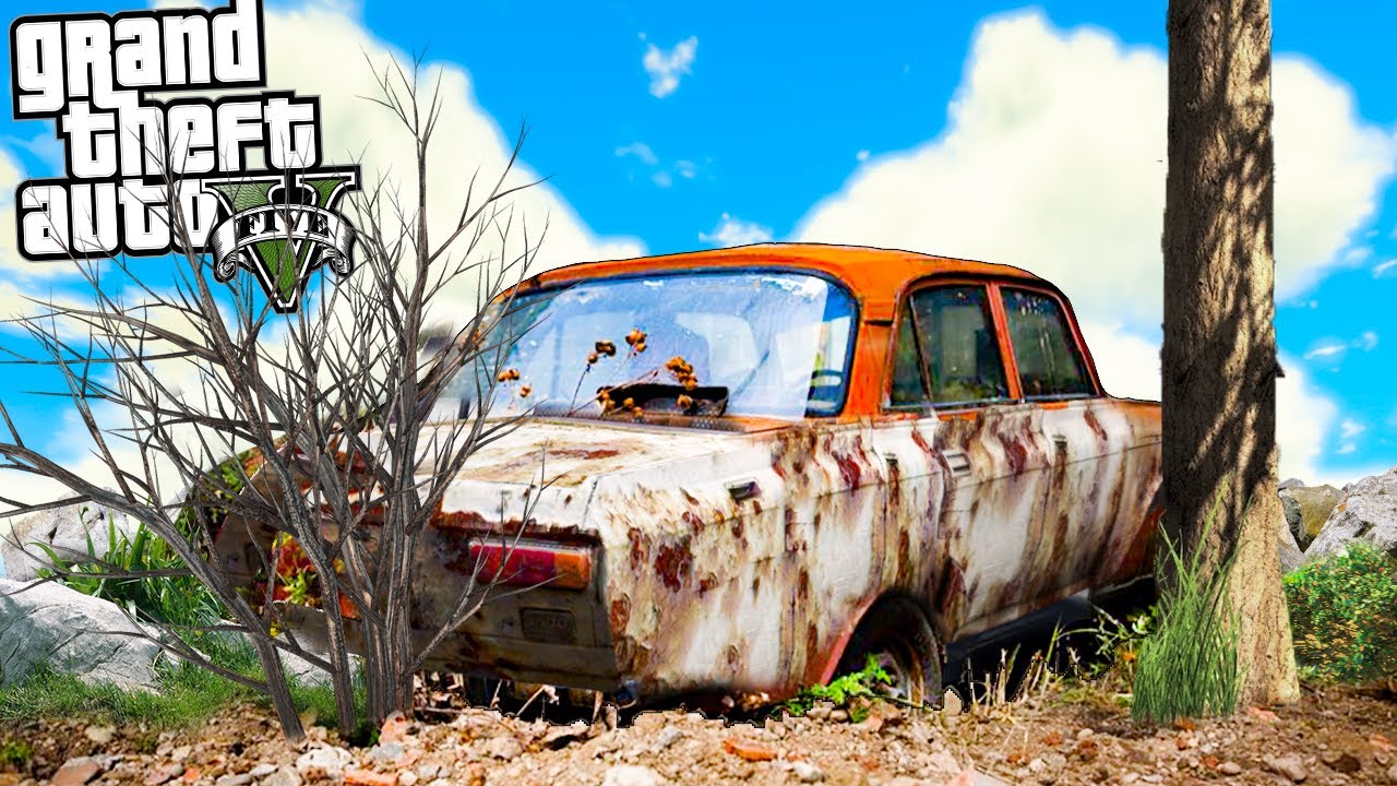 НАШЕЛ САМУЮ РЖАВУЮ И ЗАБРОШЕННУЮ МАШИНУ В ГТА 5! Разбитый МОСКВИЧ ...