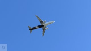 Air NZ and Jetstar A320s depart Christchurch Airport into vibrant sunshine colors 6 September 2024