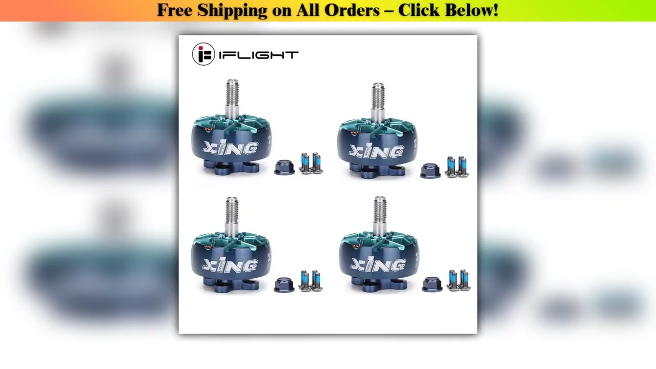 4PCS iFlight XING2 2207 2755KV 4S / 1855KV 6S FPV Brushless Motor Unibell with 5mm Titanium Alloy