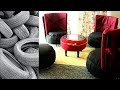 How to turn your old tire to stylish chair - Re-upload 4k version- Tire chair DIY