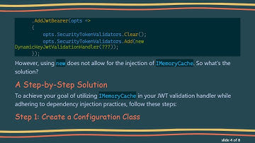 Solving Dependency Injection Issues in Authentication Options for ASP.NET Core
