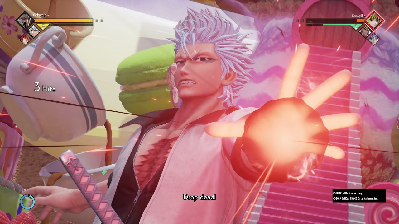 JUMP FORCE 100 vs 100 playing with Grimmjow and my clan DEVILS