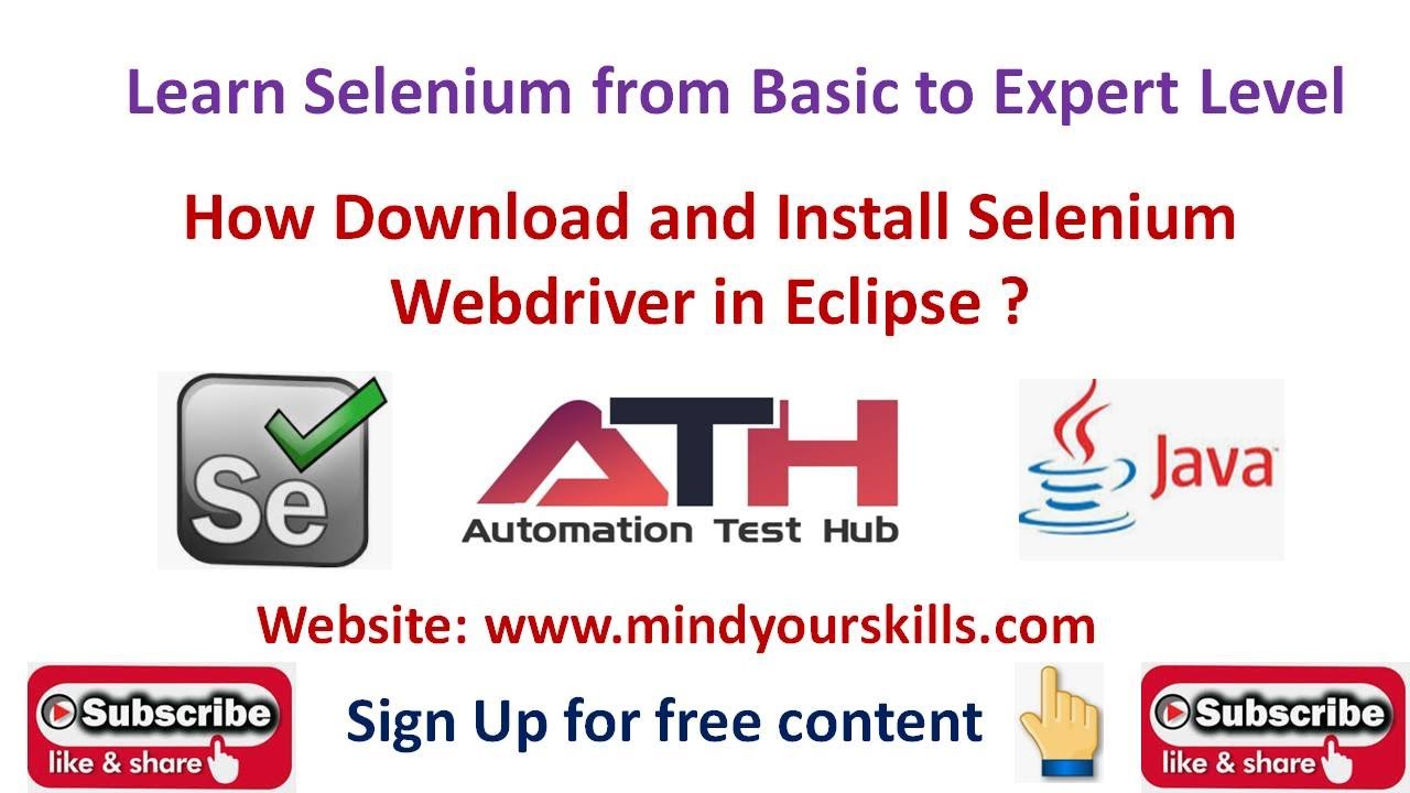 Download And Configure WebDriver in Eclipse - YouTube