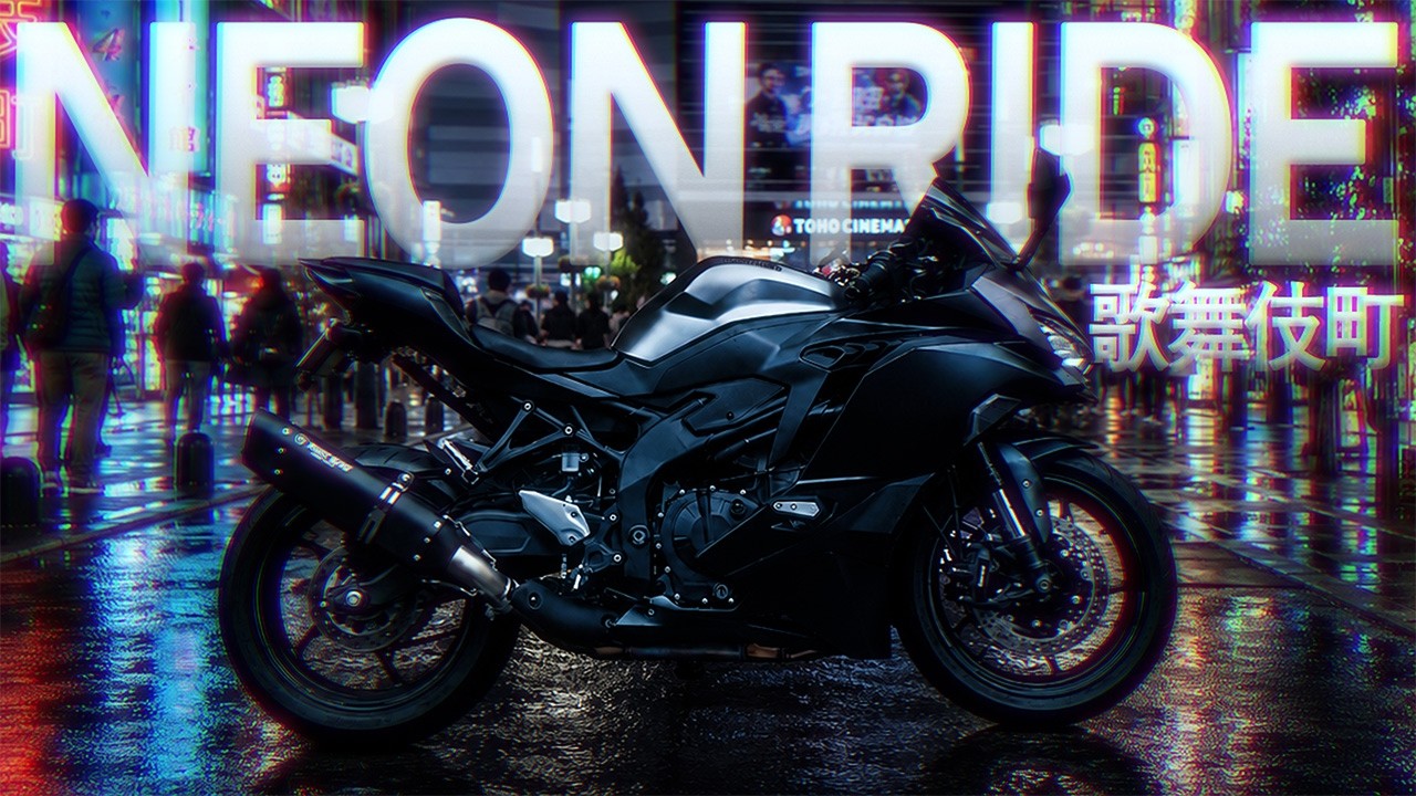 4K】ZX-4R × Kabukicho - NEON NIGHT RIDE 【ASMR】 - YouTube