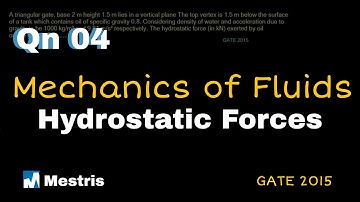 Mechanics of Fluids 04 | Hydrostatic Forces | Gate Previous year | Mestris