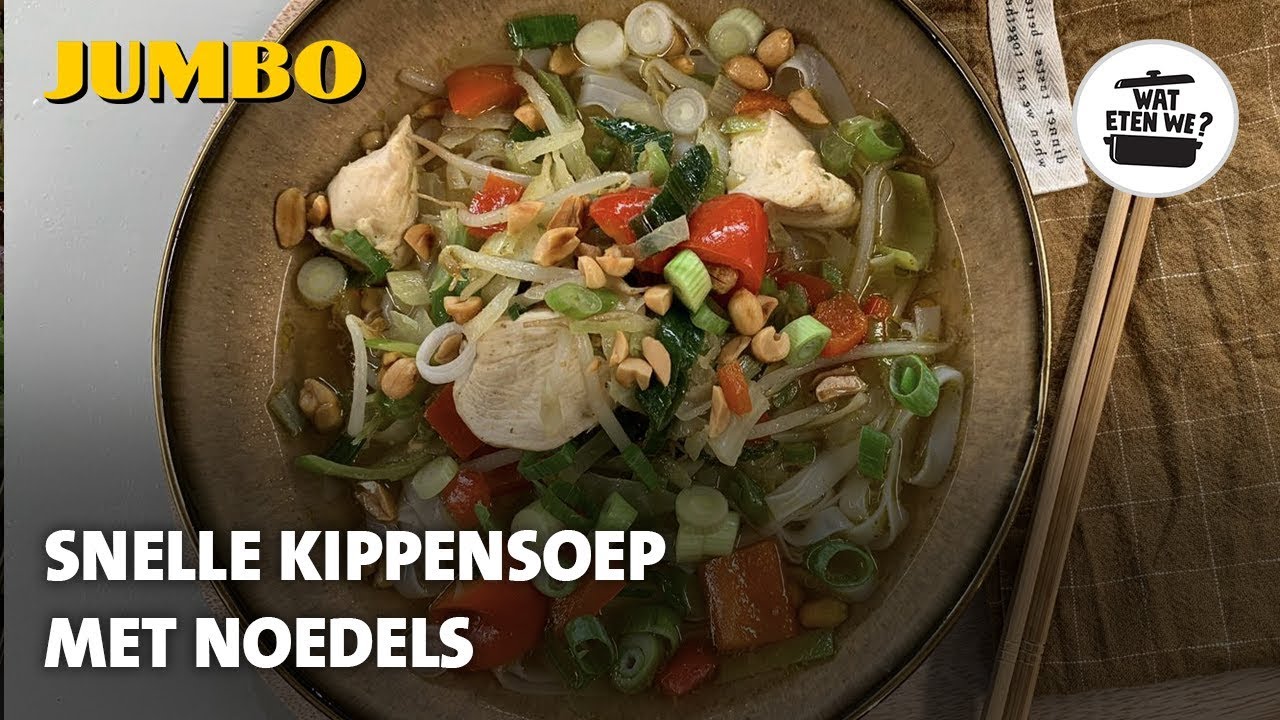 Wat eten we? Snelle kippensoep met noedels