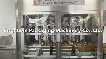 1L lube oil 6 nozzles servo filling spindle capping with elevator double side labeling machine line