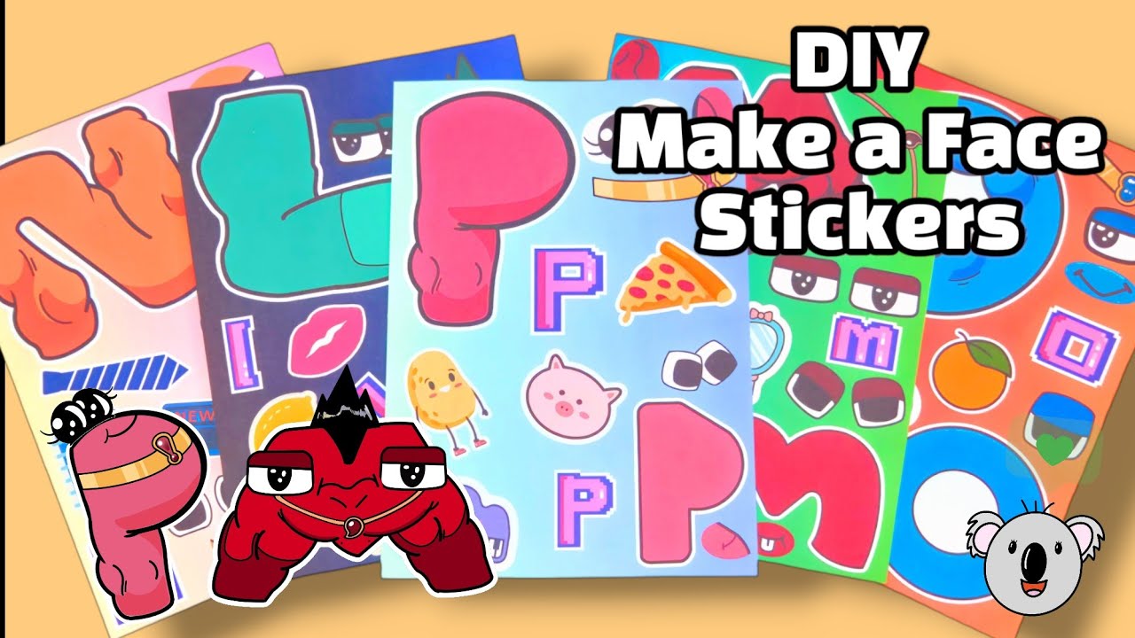 ✊🏻💪🏻Paper DIY | ASMR | Alphabet Lore Heroes Sticker (L, M, N, O, P)✨ | 알파벳 로어 히어로즈 스티커💪🏻✊🏻💚❤💛💙🩷