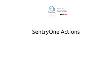 SentryOne Actions