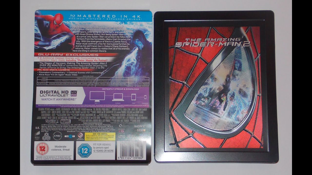 The Amazing SpiderMan 2 Bluray Steelbook Unboxing!! HMV Exclusive!! YouTube