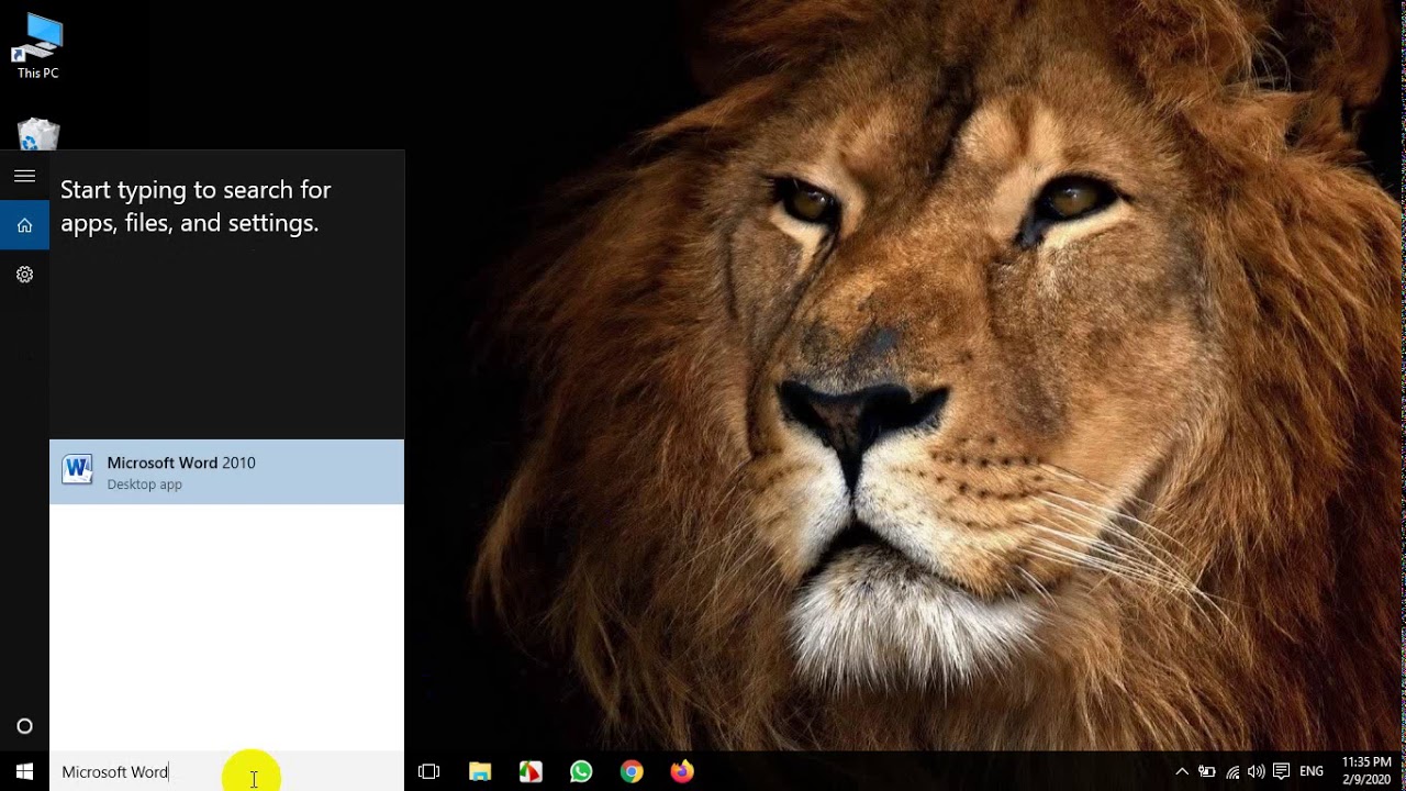 How To Open Microsoft Word In Windows 10 MS Word 2 Methods YouTube