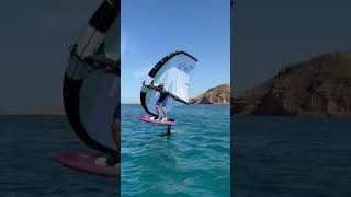 Crazy wingfoiler in crete hydrofoil surfing viral wingsurf