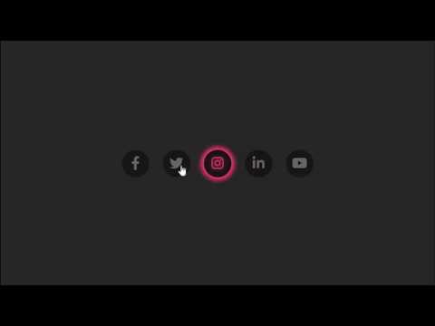 Glowing Social Media Icons using HTML & CSS