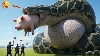 Heroic Rescue Team Saves Innocent Pig From Giant Python Brave Animal Rescue Caught On Camera