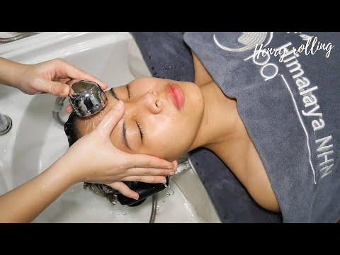 ASMR Massage: 3,5$ Hair Shampoo, Head & Facial Massage at Himalaya NHN Spa