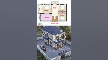 nhà 2 tầng mái nhật 4 phòng ngủ
