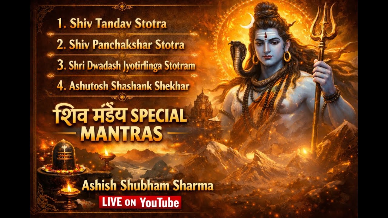 Monday Special Shiv Mantras | Shiv Tandav Stotra | Panchakshar | 12 Jyotirlinga | Live Bhajan