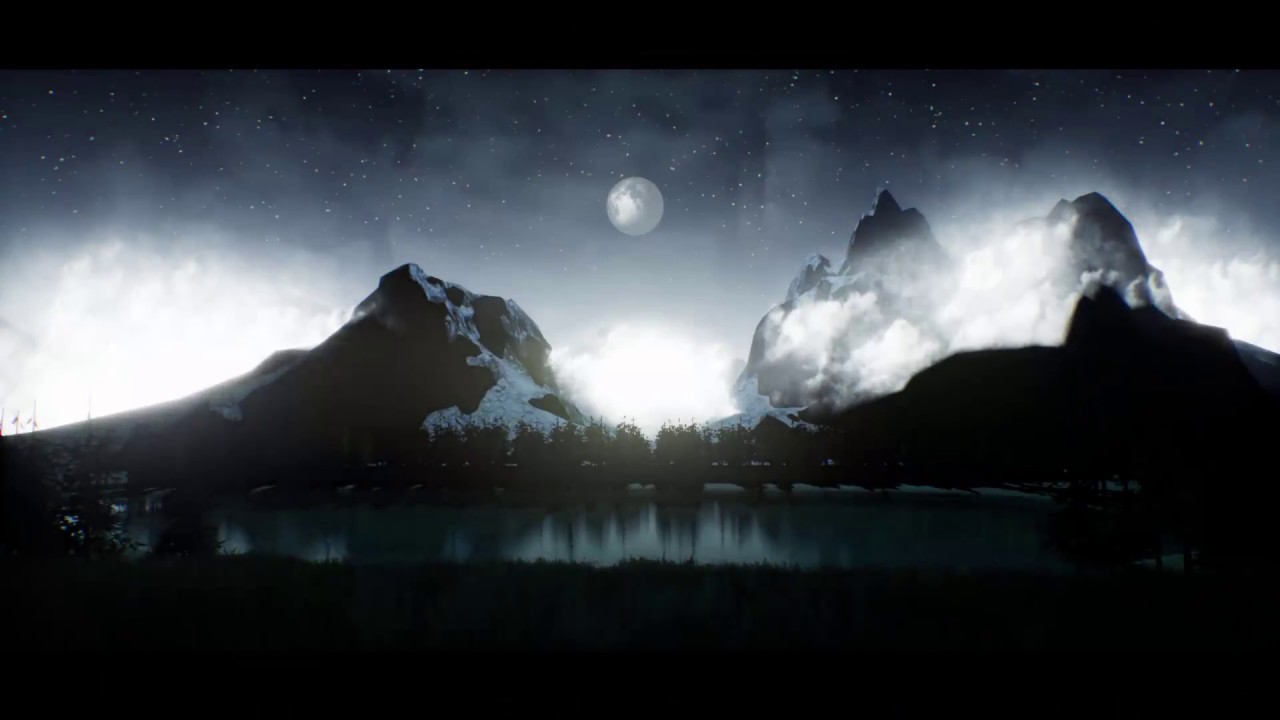 Unreal Engine 4- Lake at Night scene - YouTube