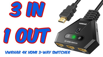 VWRHar 4K HDMI 3-Way Switcher