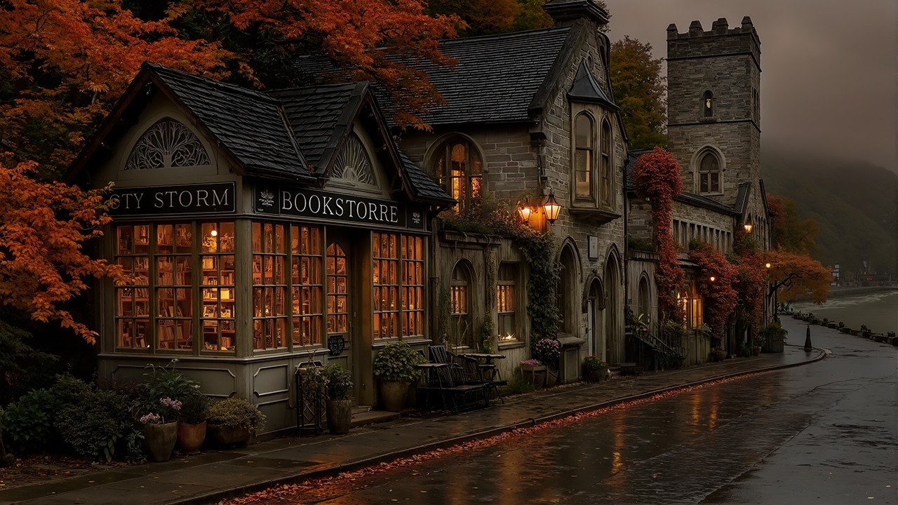 YouTube에서 Warm Stone Bookshop on a Gloomy Rainy Autumn Nights | Dark Academia Music & Candlelight 보기 YouTube에서 Warm Stone Bookshop on a Gloomy Rainy Autumn Nights | Dark Academia Music & Candlelight 보기