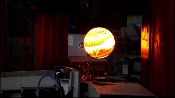 CNC Closed Die Forging Hammer automated steel ball forging trail(big hot balls).