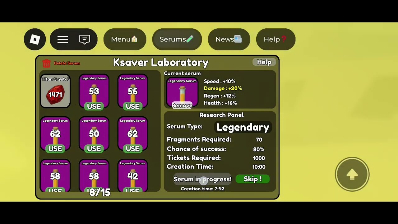 Roblox [Sereum LABORATORY]SNK: Rumbling I showed you how to get a legendary. 