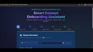 Smart Dataset Onboarding Assistant | Hackathon Project Demo