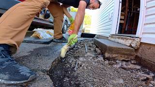 Handyman Tries Concrete Blue Fire House