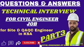 Civil Engineer Job Interview Questions And Answers in Saudi Arabia Part3| Site Engineer Interview