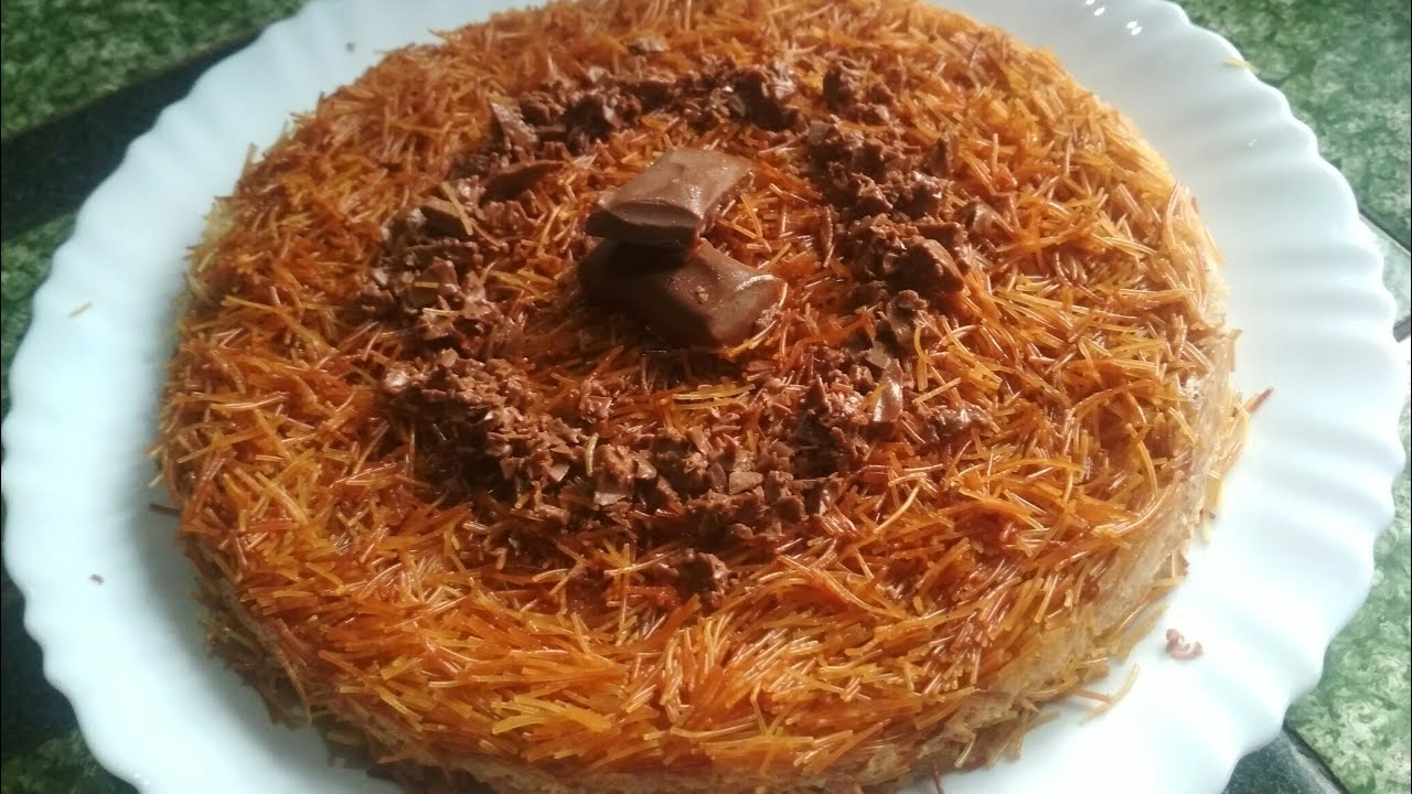 Vermicelli kunafa recipe /How to make kunafa/without oven, cheese